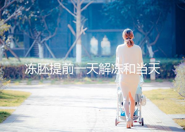 凍胚提前一天解凍和當(dāng)天解凍沒有太大區(qū)別哪一天要注意？